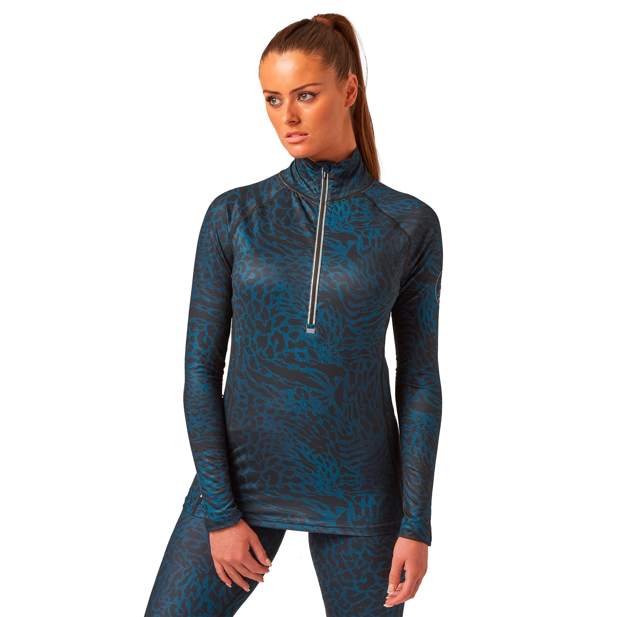 Surfanic Damska Bluza Termoaktywna Carbon Dri Koszulka z Zamkiem SWE2607-666