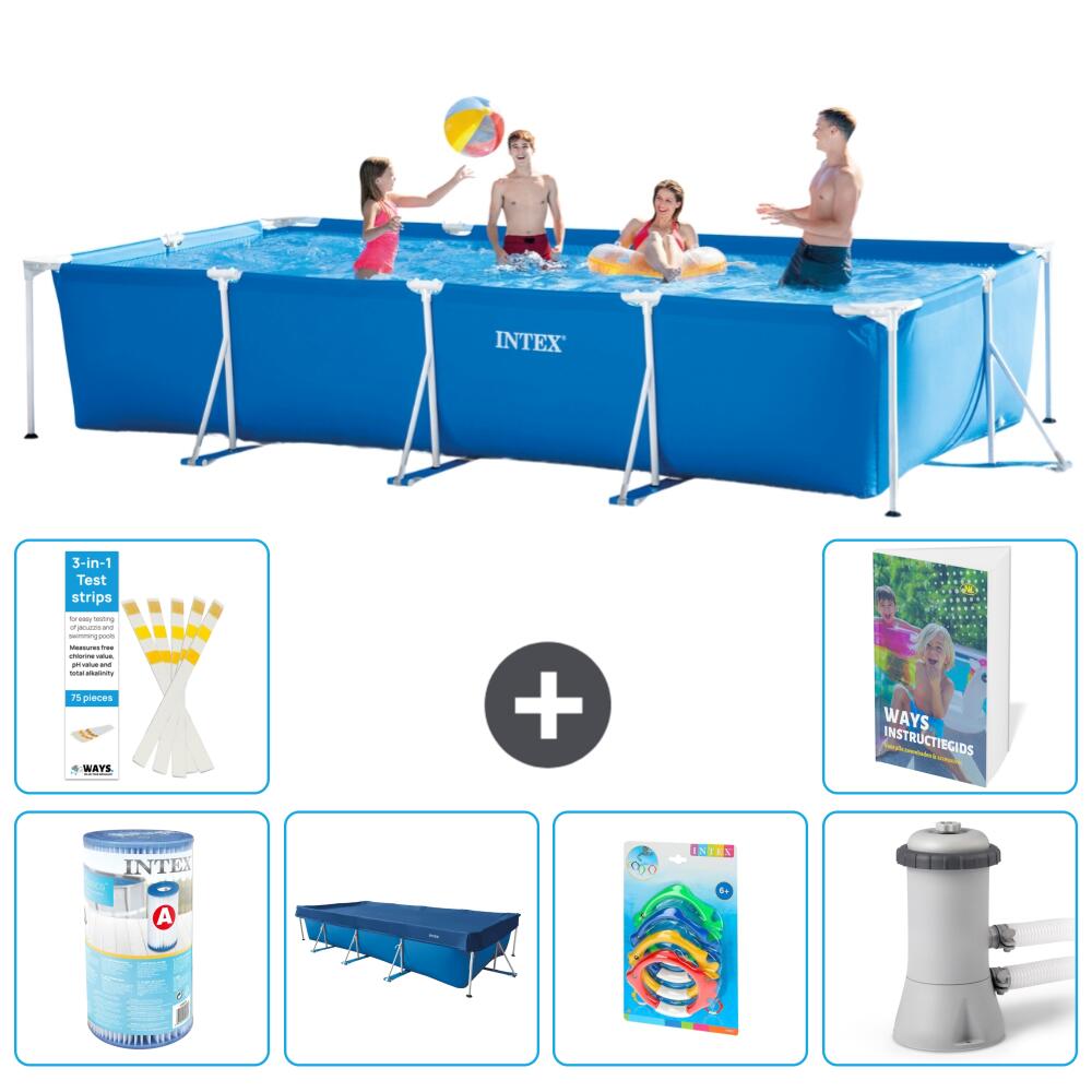 INTEX Basen ze stelażem Prostokątny - 450x220x84 cm - 7-częściowy S19