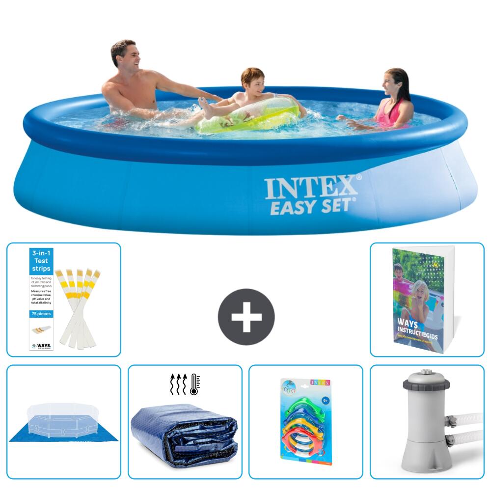 INTEX Basen Easy Set Okrągły - 366x76 cm - 7-częściowy S46