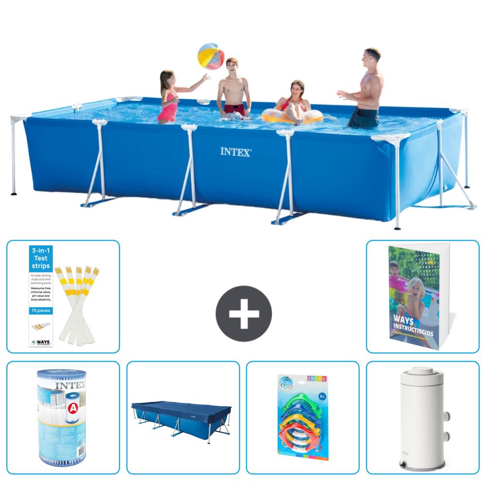 INTEX Basen ze stelażem Prostokątny - 450x220x84 cm - 7-częściowy S126