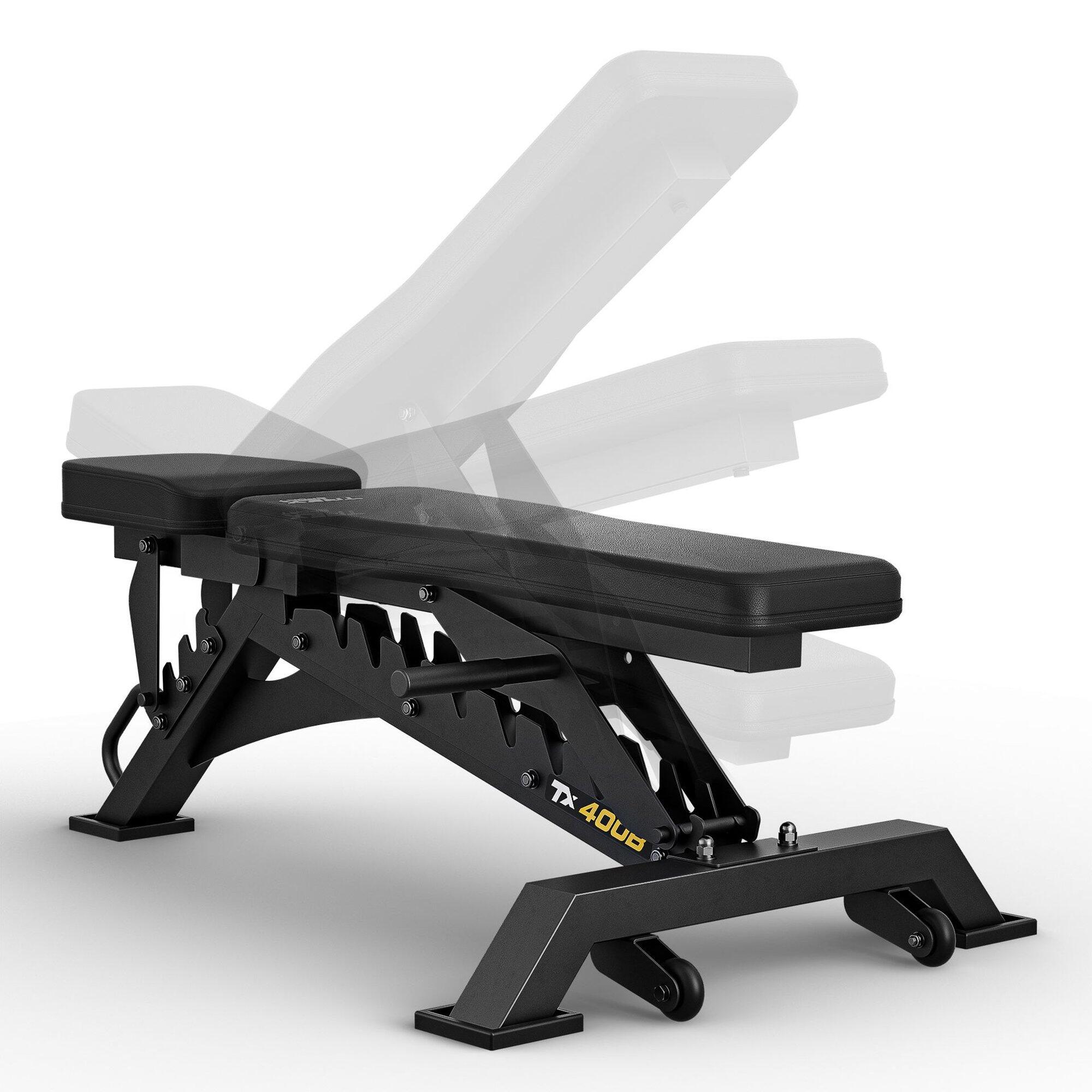 Ławka treningowa regulowana Trex Sport TX-400B 10-stopniowe oparcie do 150 kg