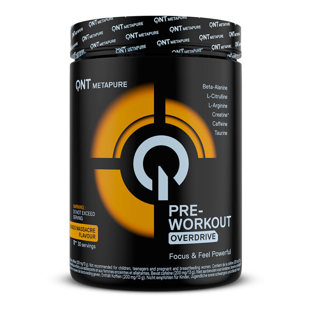QNT Pre-Workout Overdrive (30 Serv) Mango Massacre - Przedtreningówka