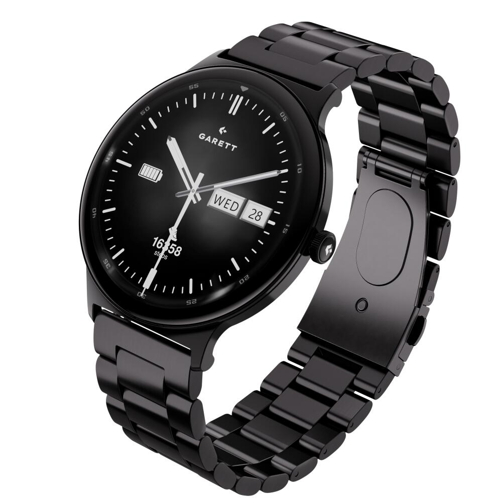 Smartwatch Garett Quantum czarny stalowy