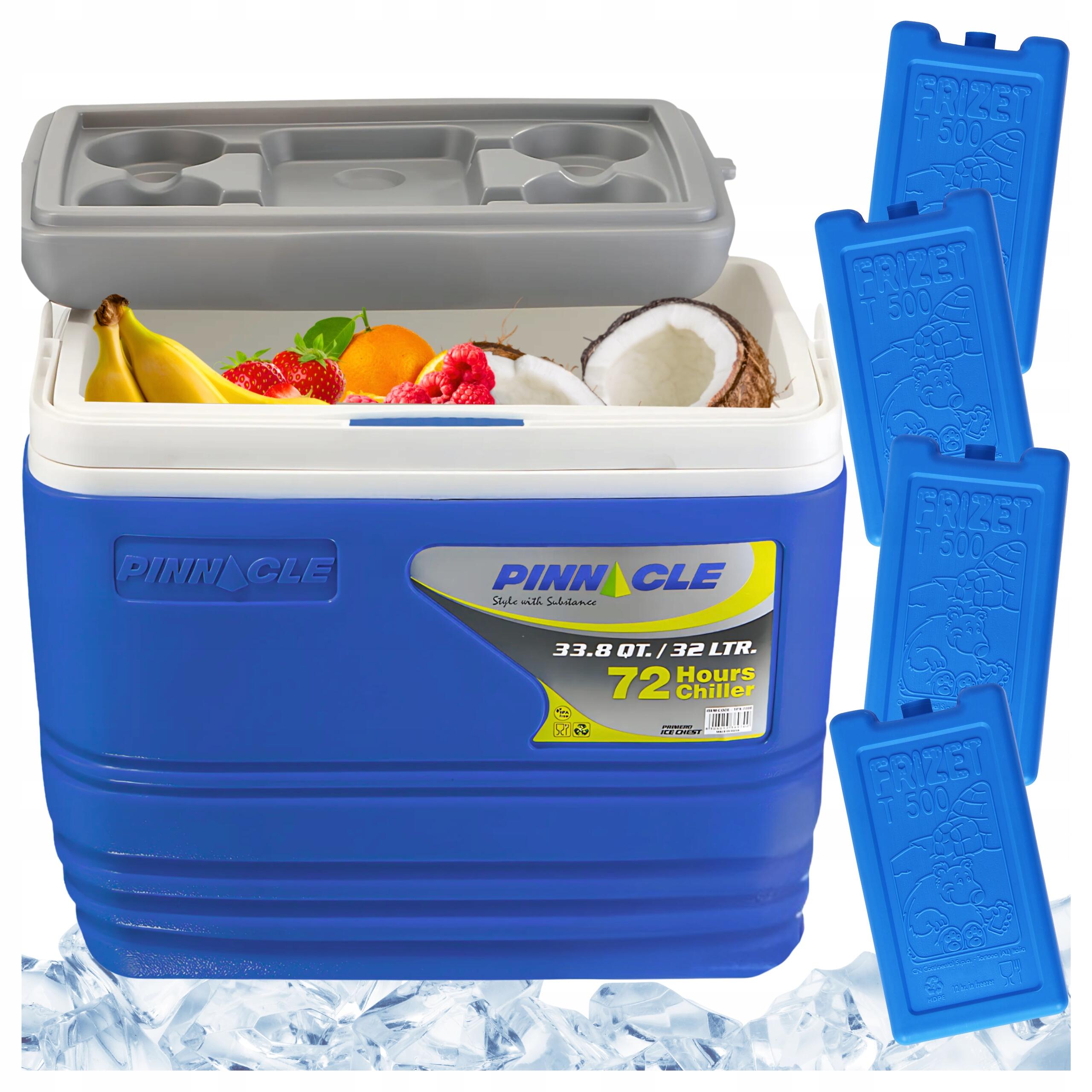 Lodówka Turystyczna na wkłady PINNACLE TPX7000 32L Granatowa 4 wkłady 0 5L