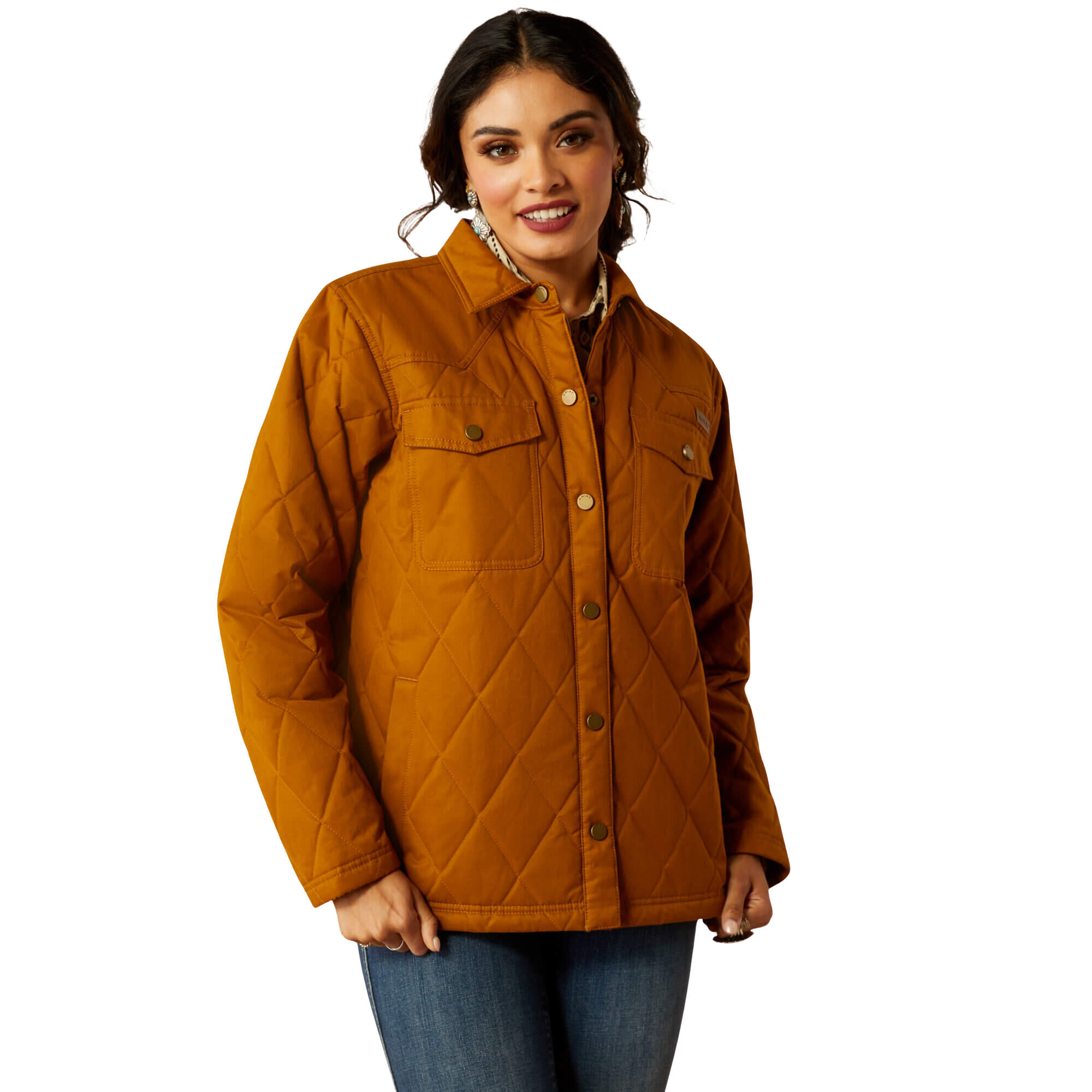 Wodoodporna kurtka jeździecka dla kobiet Ariat Grizzly Quilted Barn