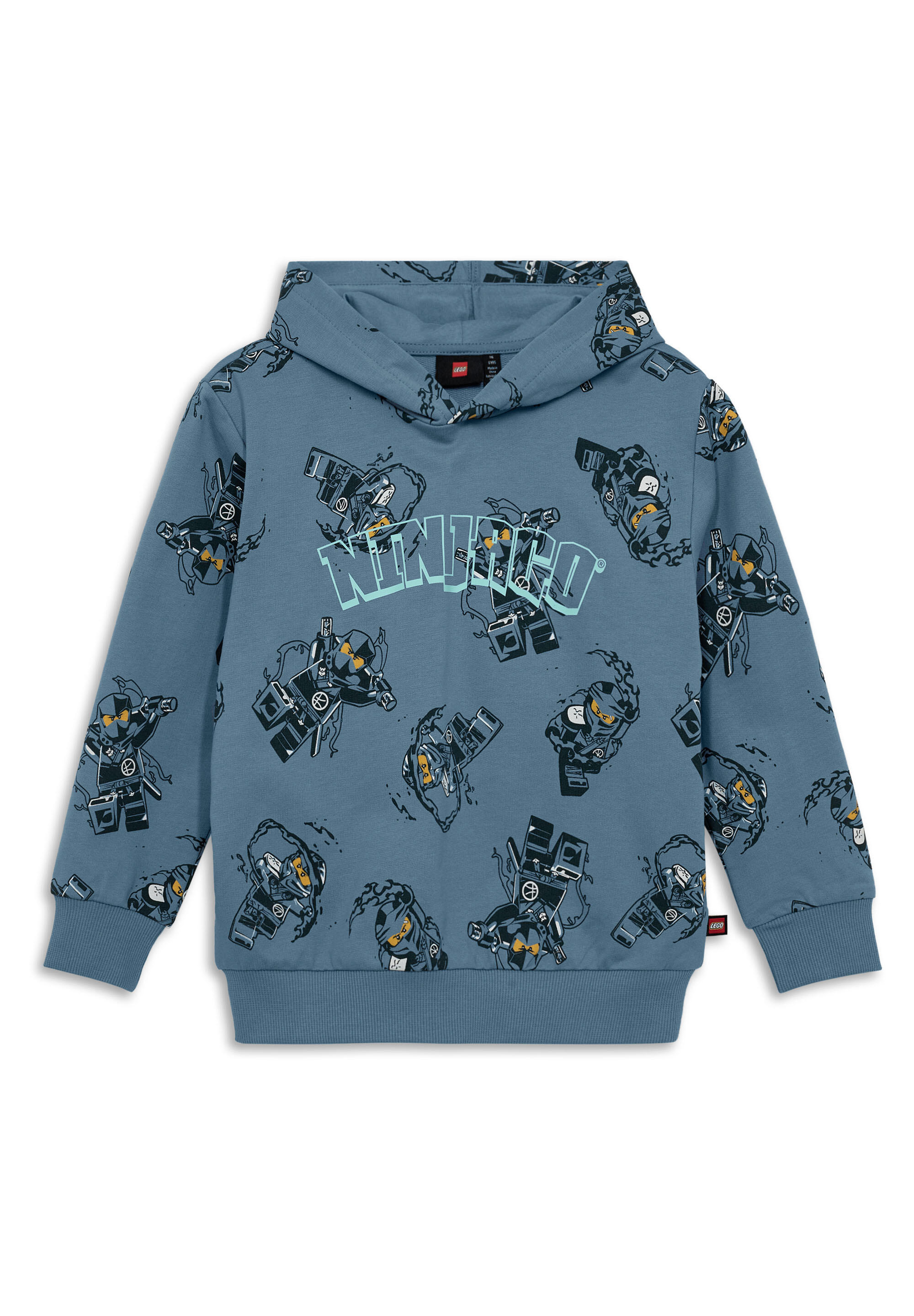 Bluza dziecięca z kapturem LEGO NINJAGO Saku 300, niebieska.