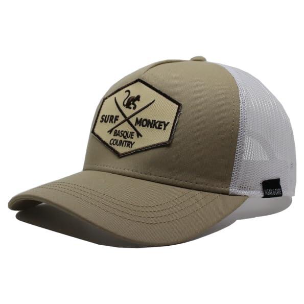 Czapka Trucker - 5 Paneli / Z recyklingu / Jeden rozmiar (Beżowy/Biały)
