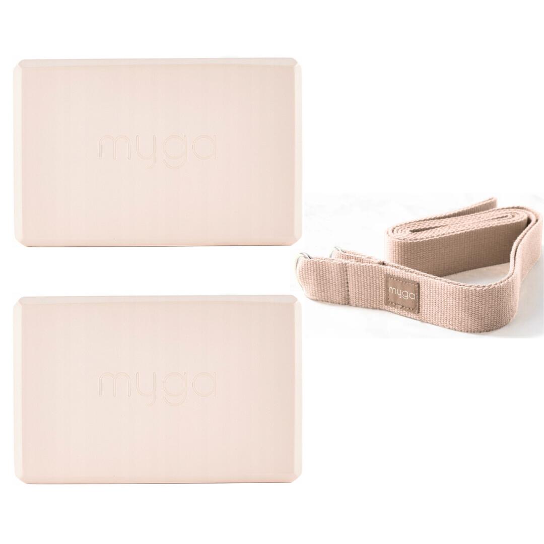 Zestaw do jogi Myga – klocek Foam Block + pasek 2 w 1