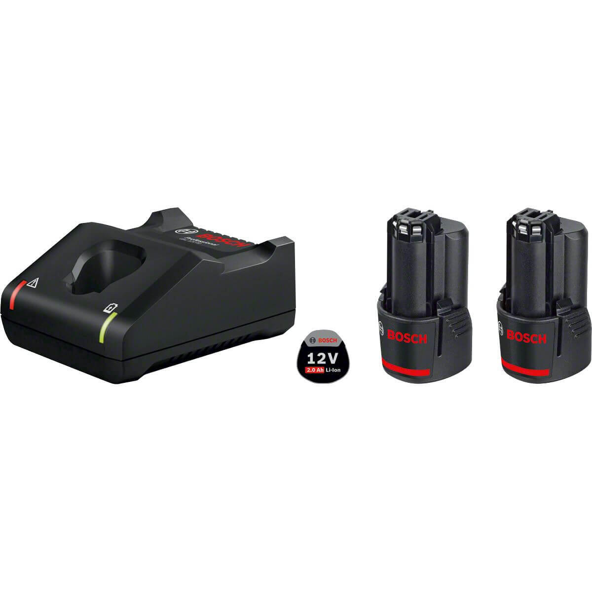 Bosch Professional Startset 12 V 2x 2,0 Ah z ładowarką