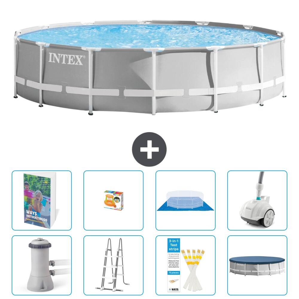 INTEX Basen Prism Frame Okrągły - 427x107 cm - 9-częściowy S590