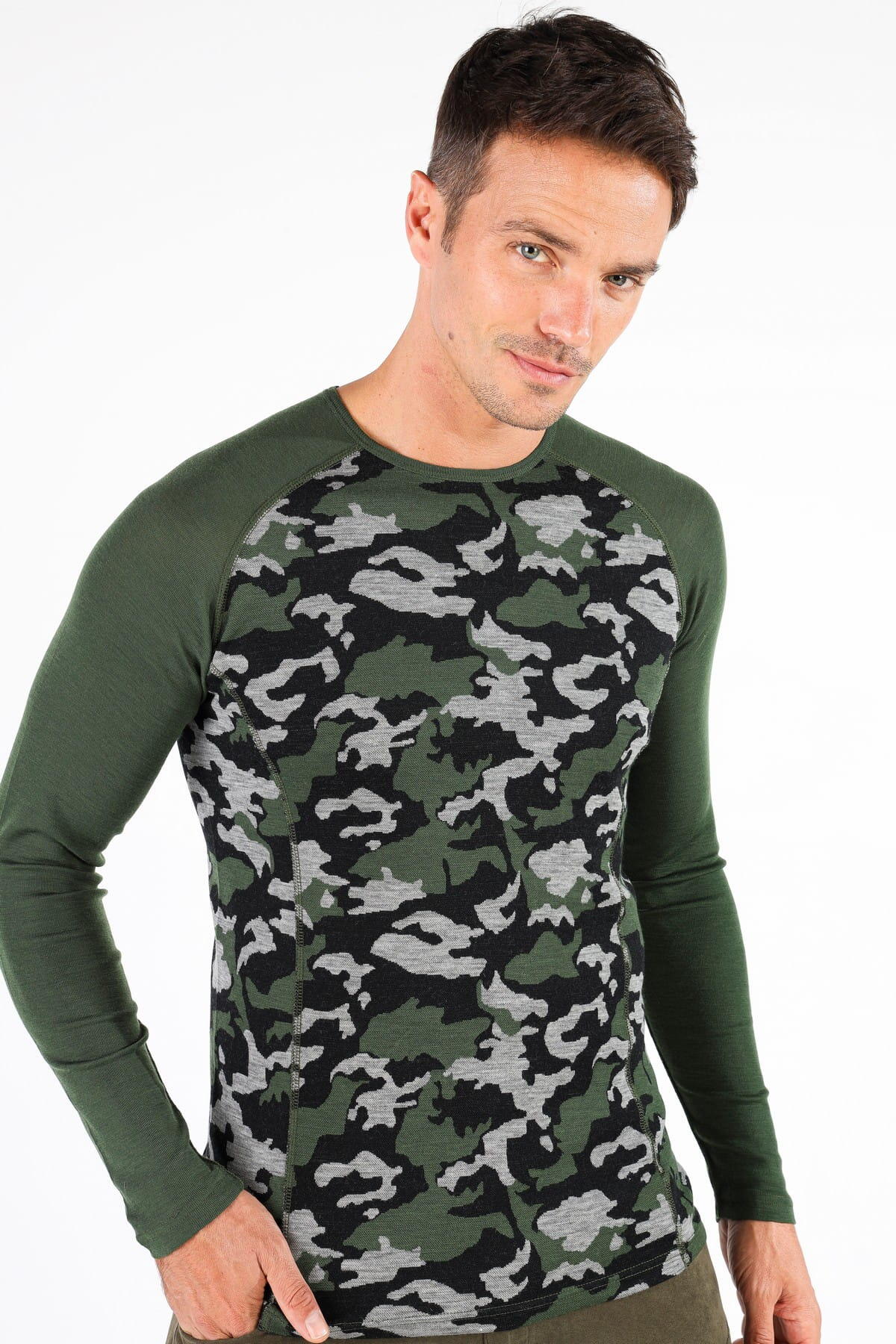 Asker - Bluza z długim rękawem z wełny Merino XL, Zielony