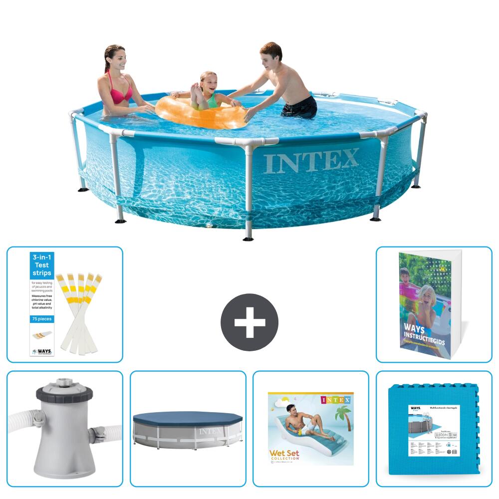 INTEX Basen ze stelażem Okrągły - 305x76 cm - 7-częściowy S303