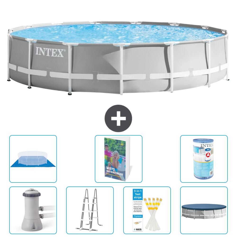 INTEX Basen Prism Frame Okrągły - 457x107 cm - 8-częściowy S594