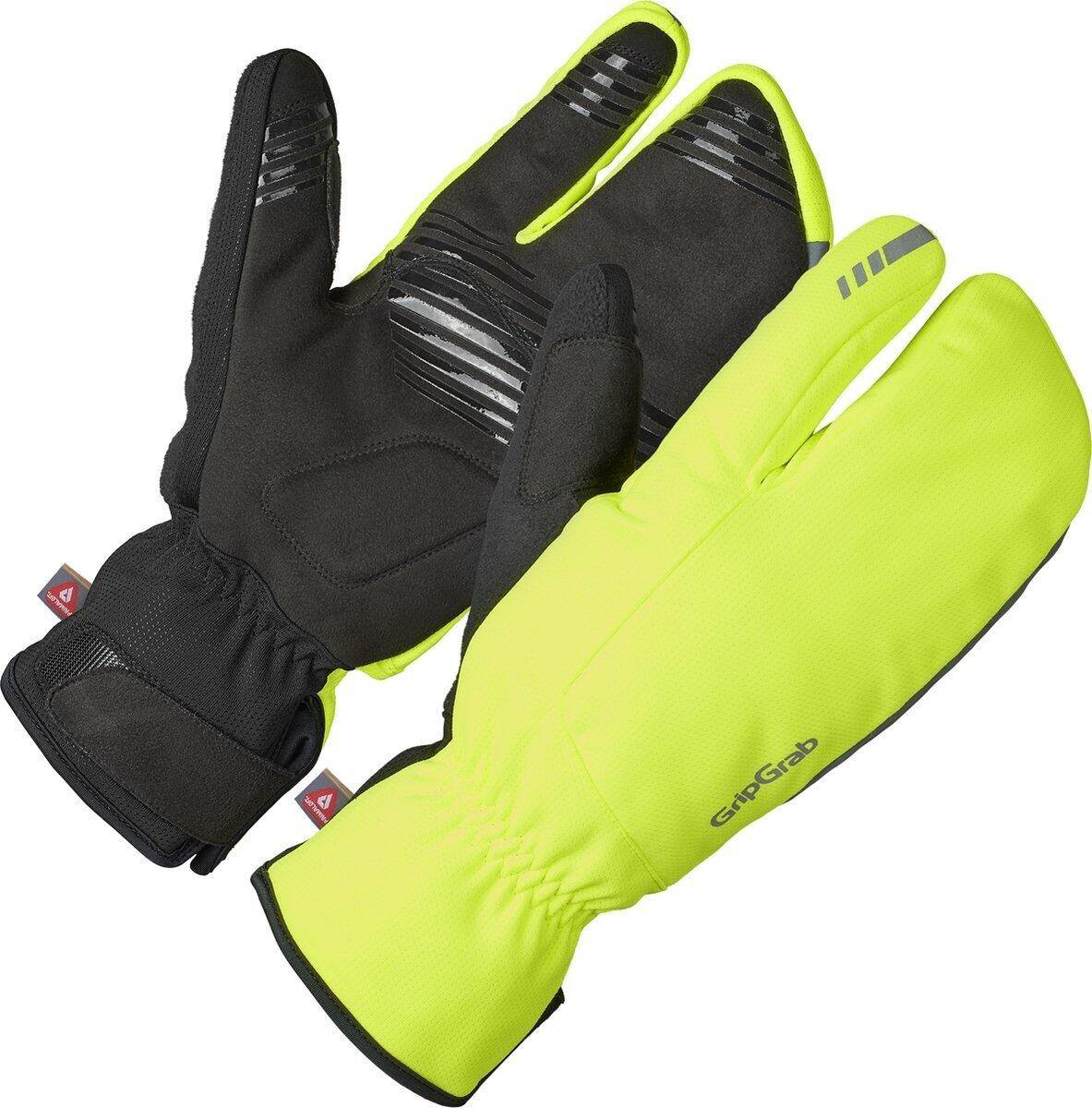 Gripgrab Nordic 2 Windproof Deep Winter Lobster Gloves Yellow - M