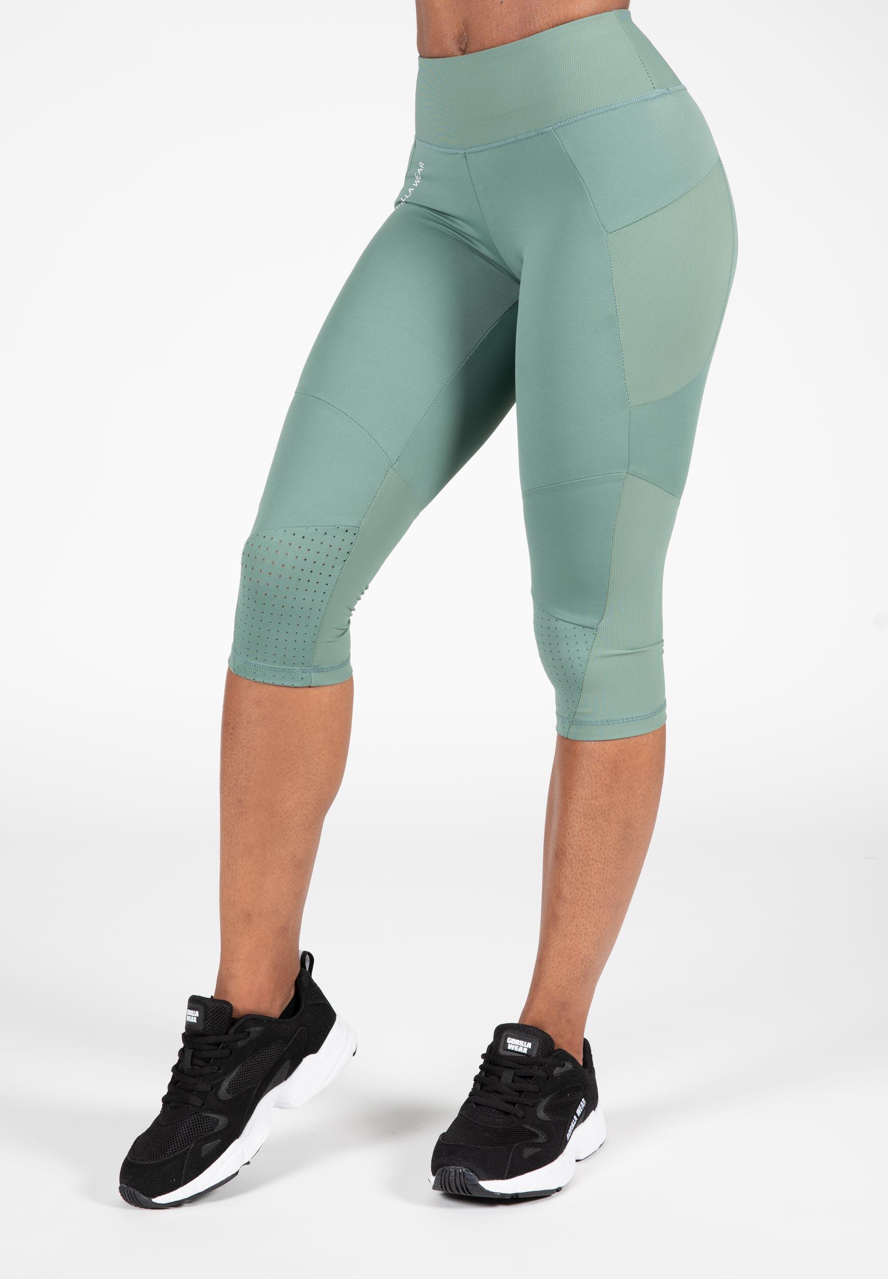 Monroe Cropped Leginsy - Zielony