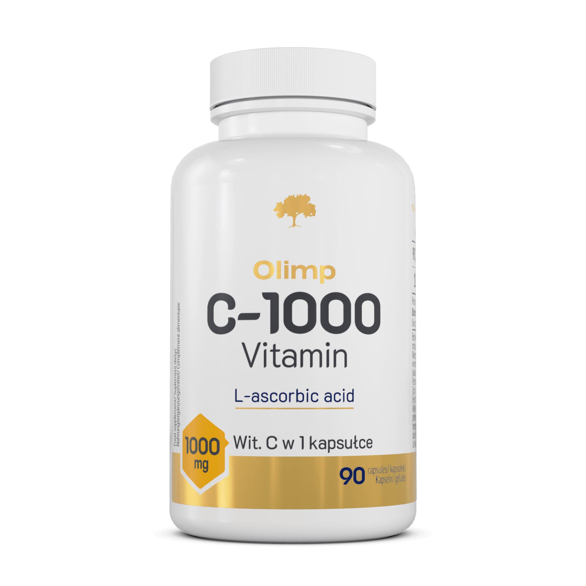 OLIMP C-1000 VITAMIN 90kaps WITAMINA C KWAS L-ASKORBINOWY ODPORNOŚĆ