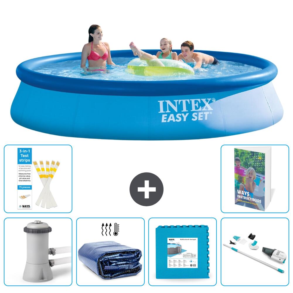 INTEX Basen Easy Set Okrągły - 396x84 cm - 7-częściowy S319