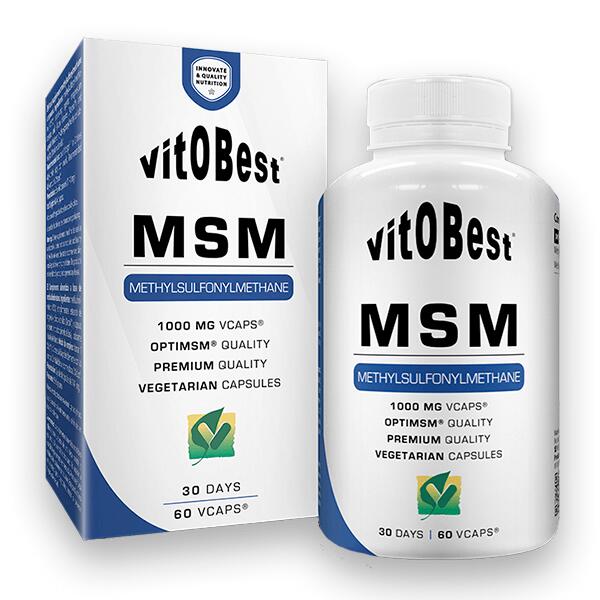 MSM 1000 mg - 60 kapsułek roślinnych VitoBest