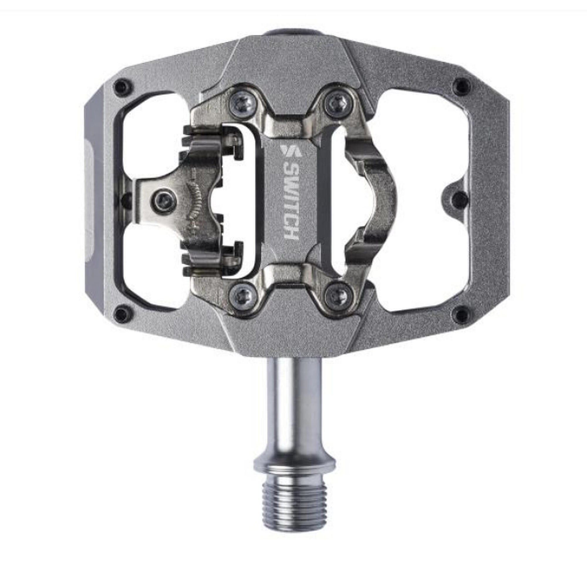 Pedał rowerowy MTB SWITCH CRANK FLIP  srebrny