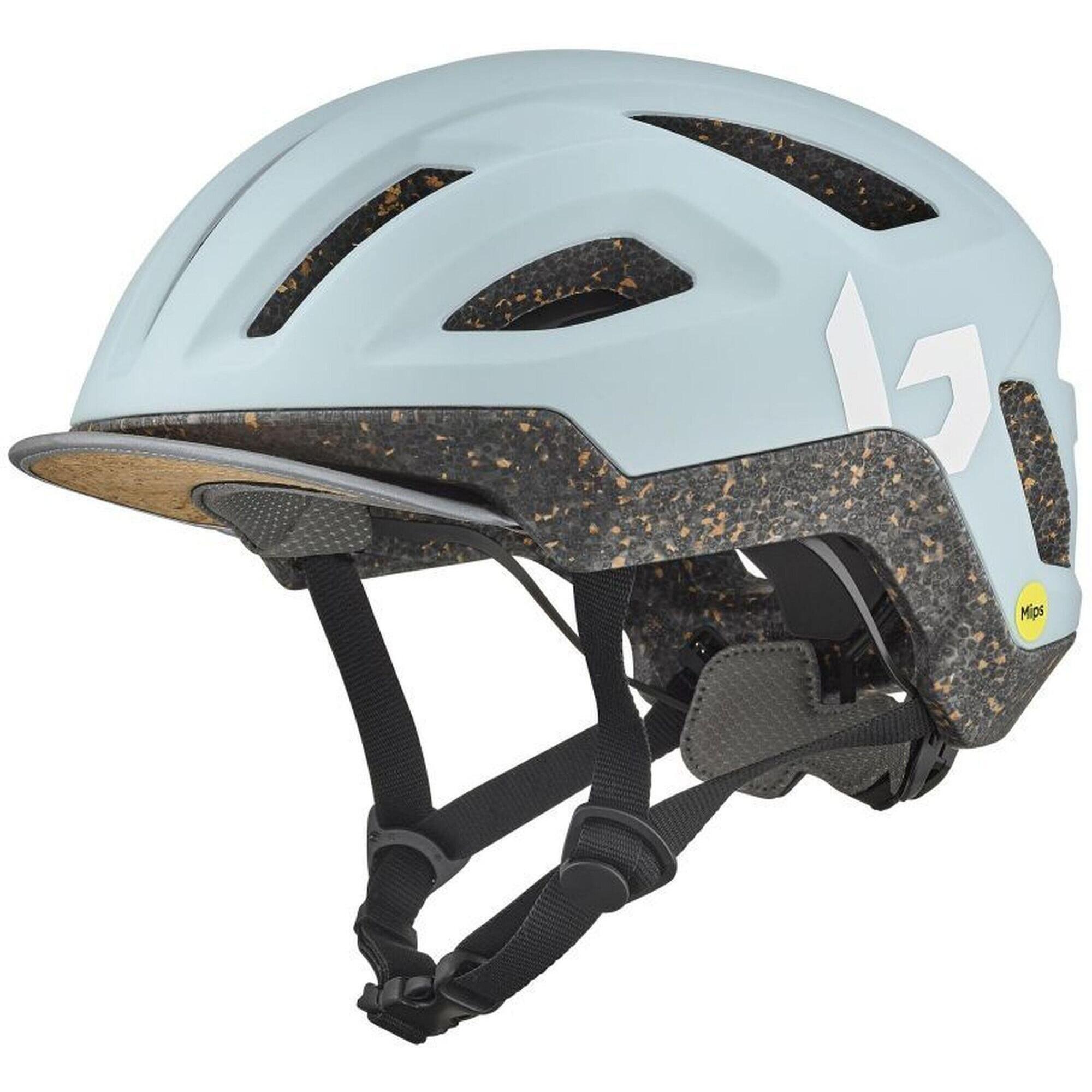 Kask rowerowy miejski „Eco React MIPS” niebieski matowy
