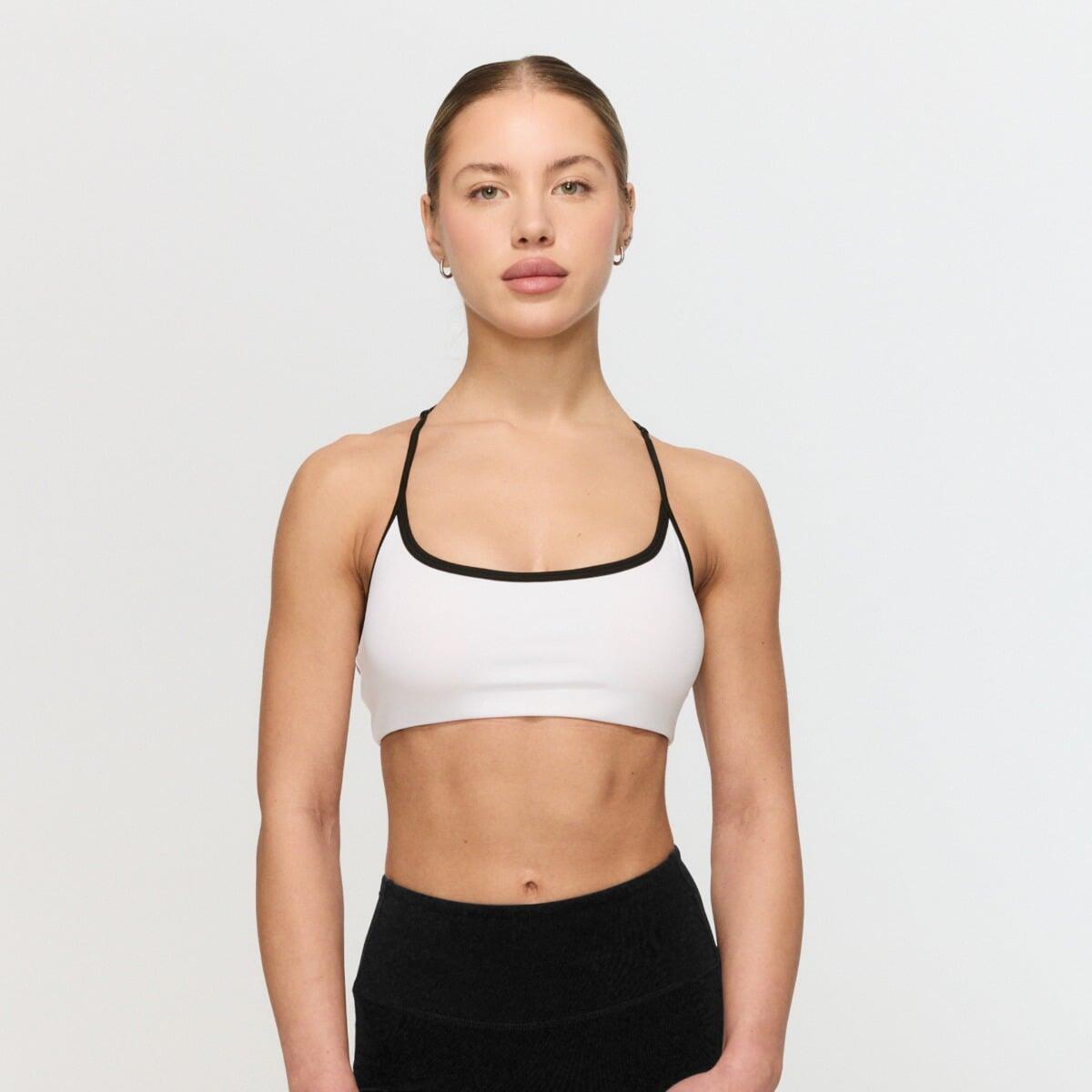 Biustonosz sportowy damski fitness biały Varsity