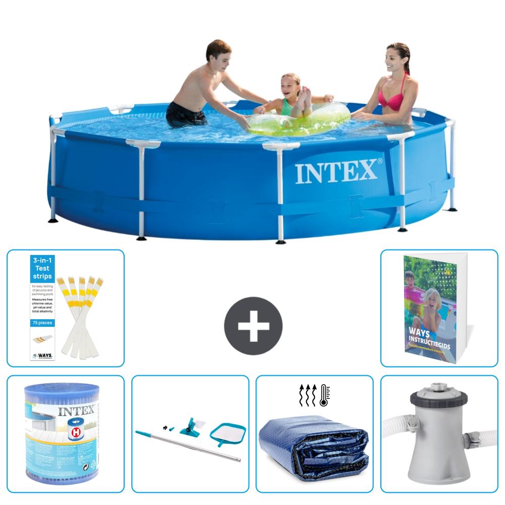 INTEX Basen ze stelażem Okrągły - 305x76 cm - 7-częściowy S20