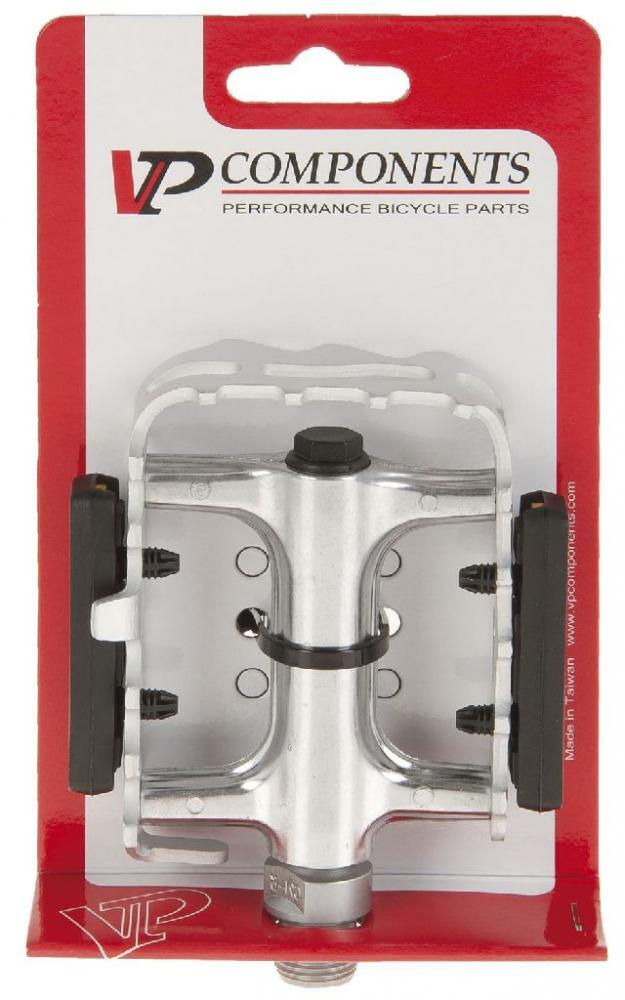 VP Components VP196 Pedały MTB płaskie, polerowany stop, srebrne