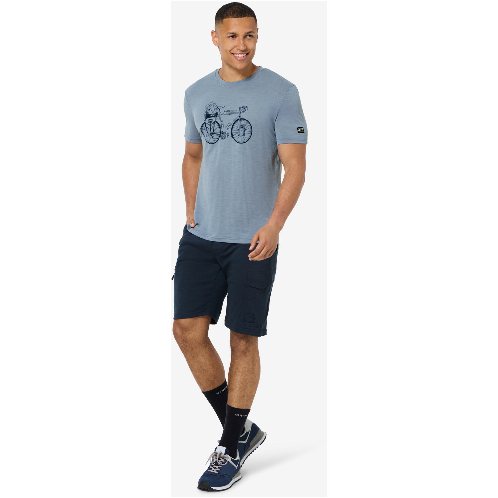 Koszulka męska SUPER.NATURAL M WANDER WHEEL TEE