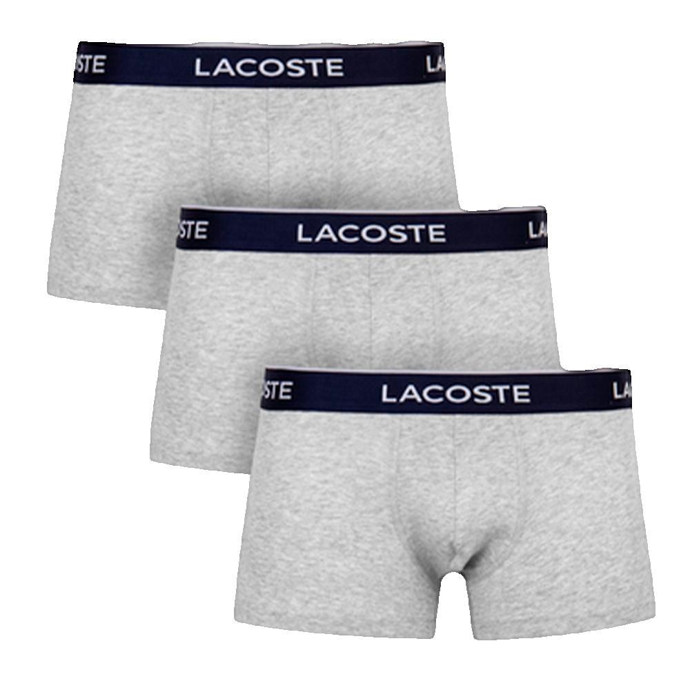 Bokserki Lacoste szare, zestaw 3 sztuk