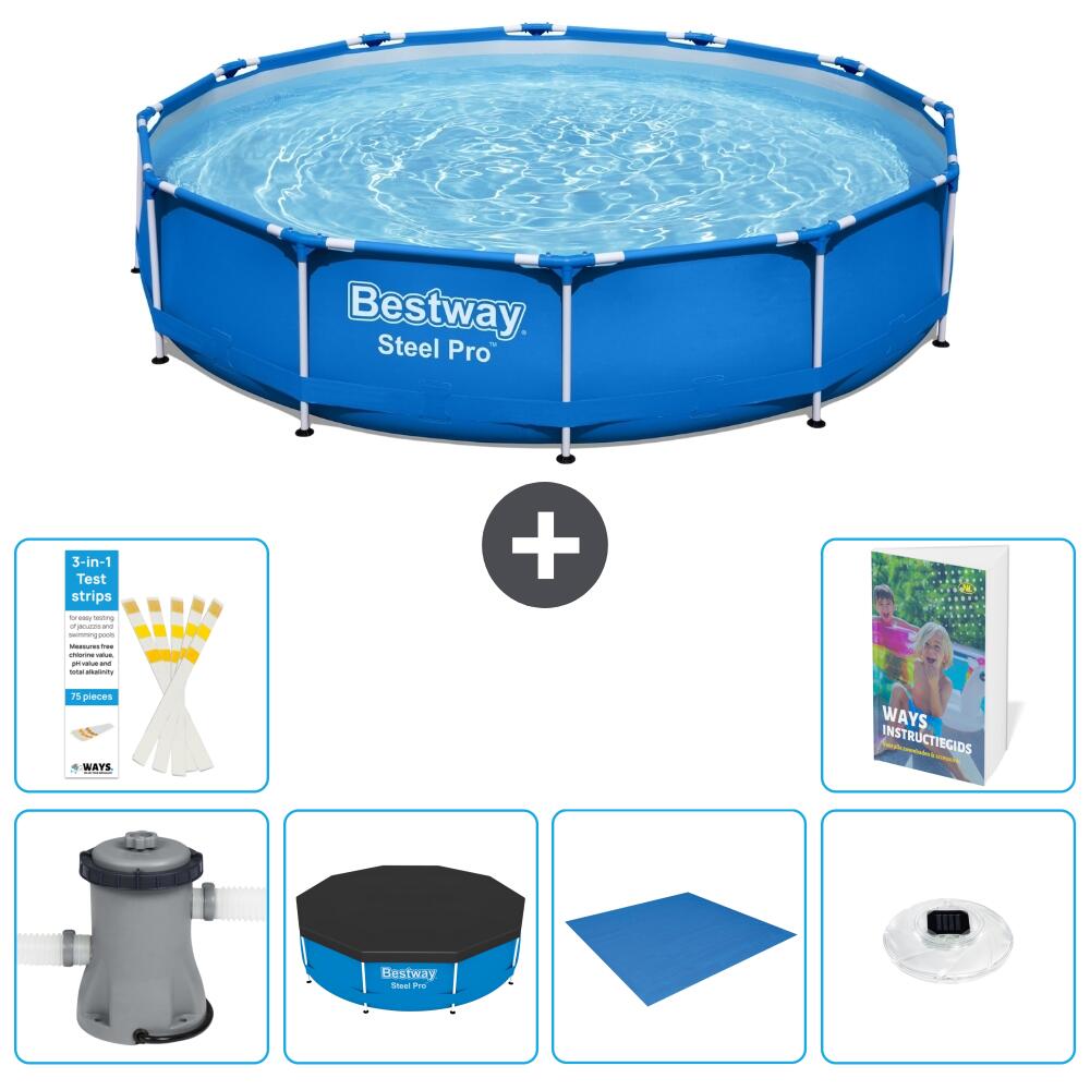 BESTWAY Basen Steel Pro Okrągły - 305x76 cm - 7-częściowy S248