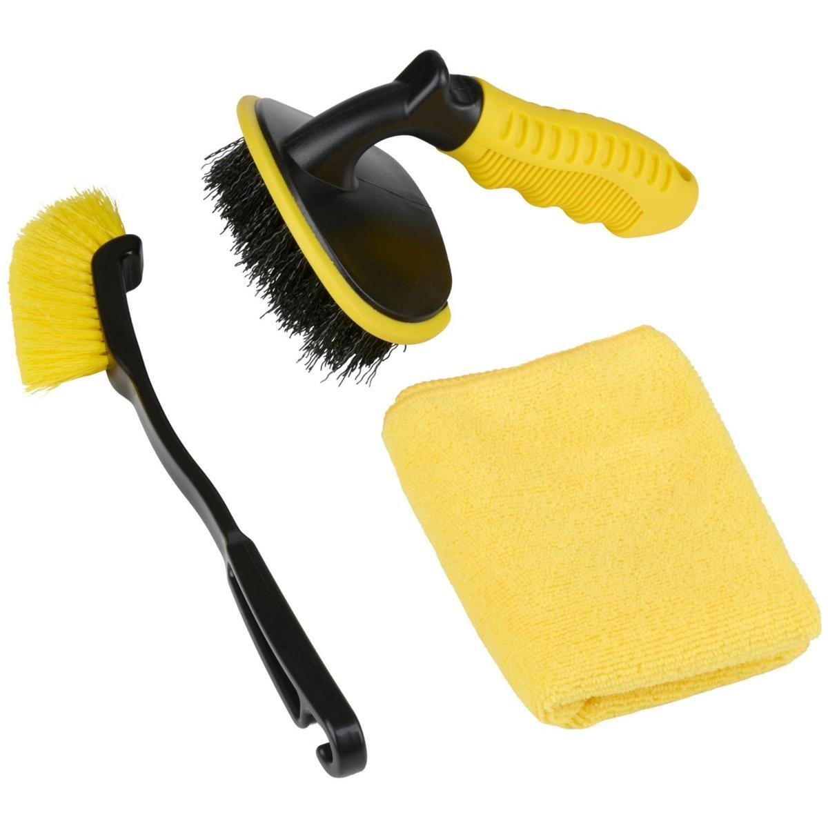 Zestaw do czyszczenia roweru Dunlop 2 szczotki i szmatka