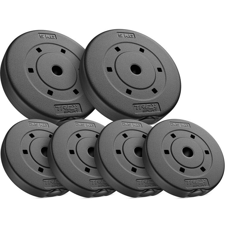 Zestaw obciążeń bitumicznych do gryfów Trex Sport 20kg (2×5kg, 4x2.5kg) Ø27