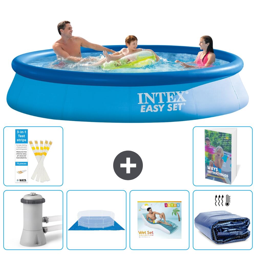 INTEX Basen Easy Set Okrągły - 366x76 cm - 7-częściowy S345