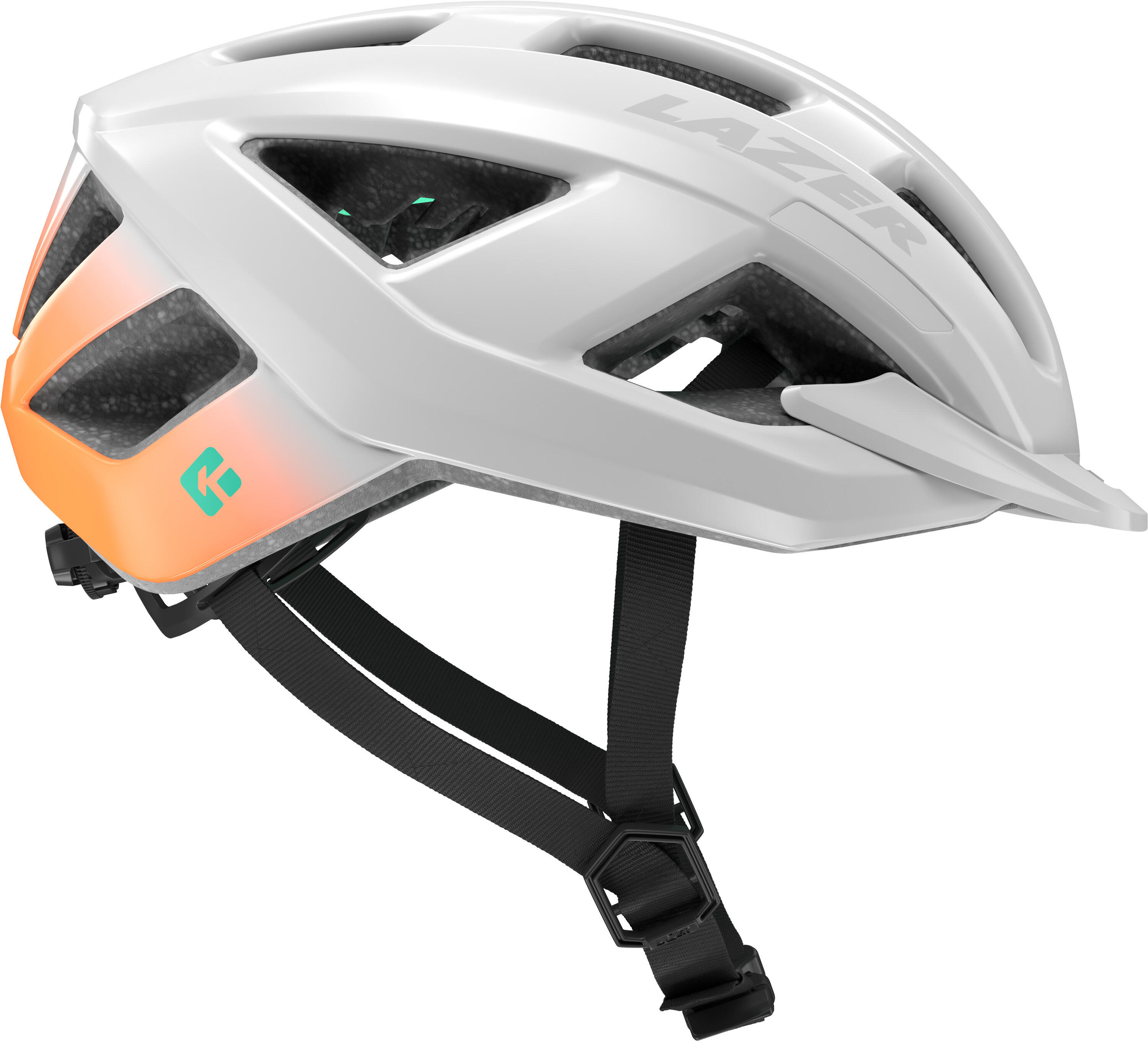 Kask rowerowy Cerro KinetiCore, White Flash Orange