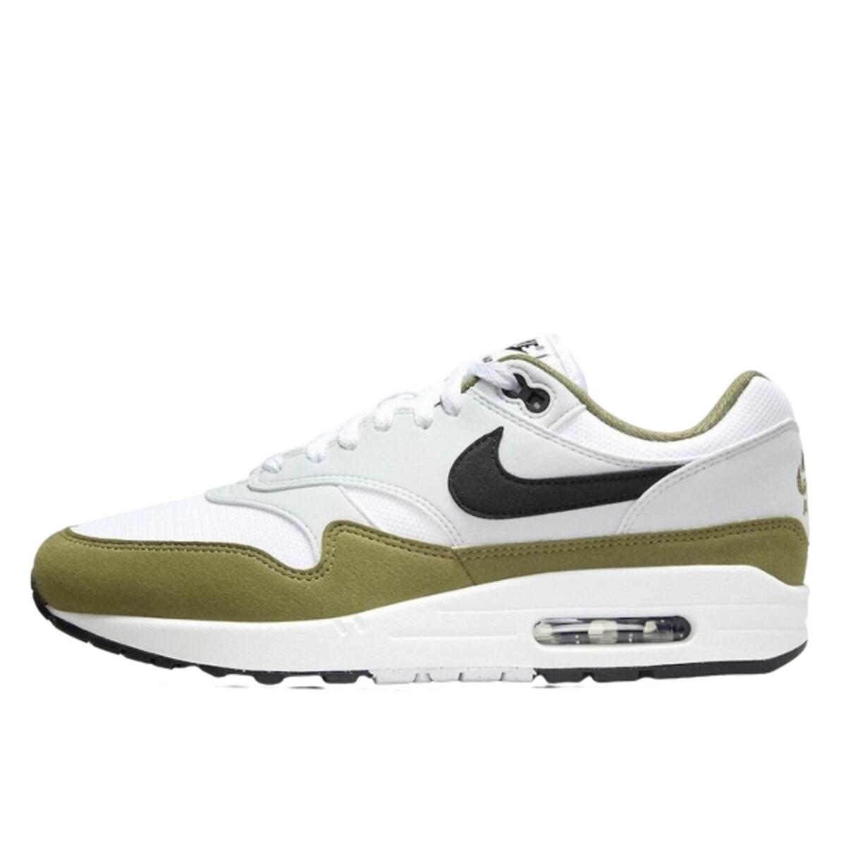 Nike Air Max 1 White Black Medium Olive