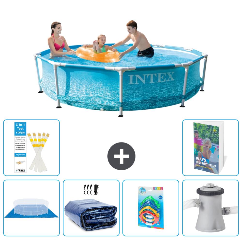 INTEX Basen ze stelażem Okrągły - 305x76 cm - 7-częściowy S46