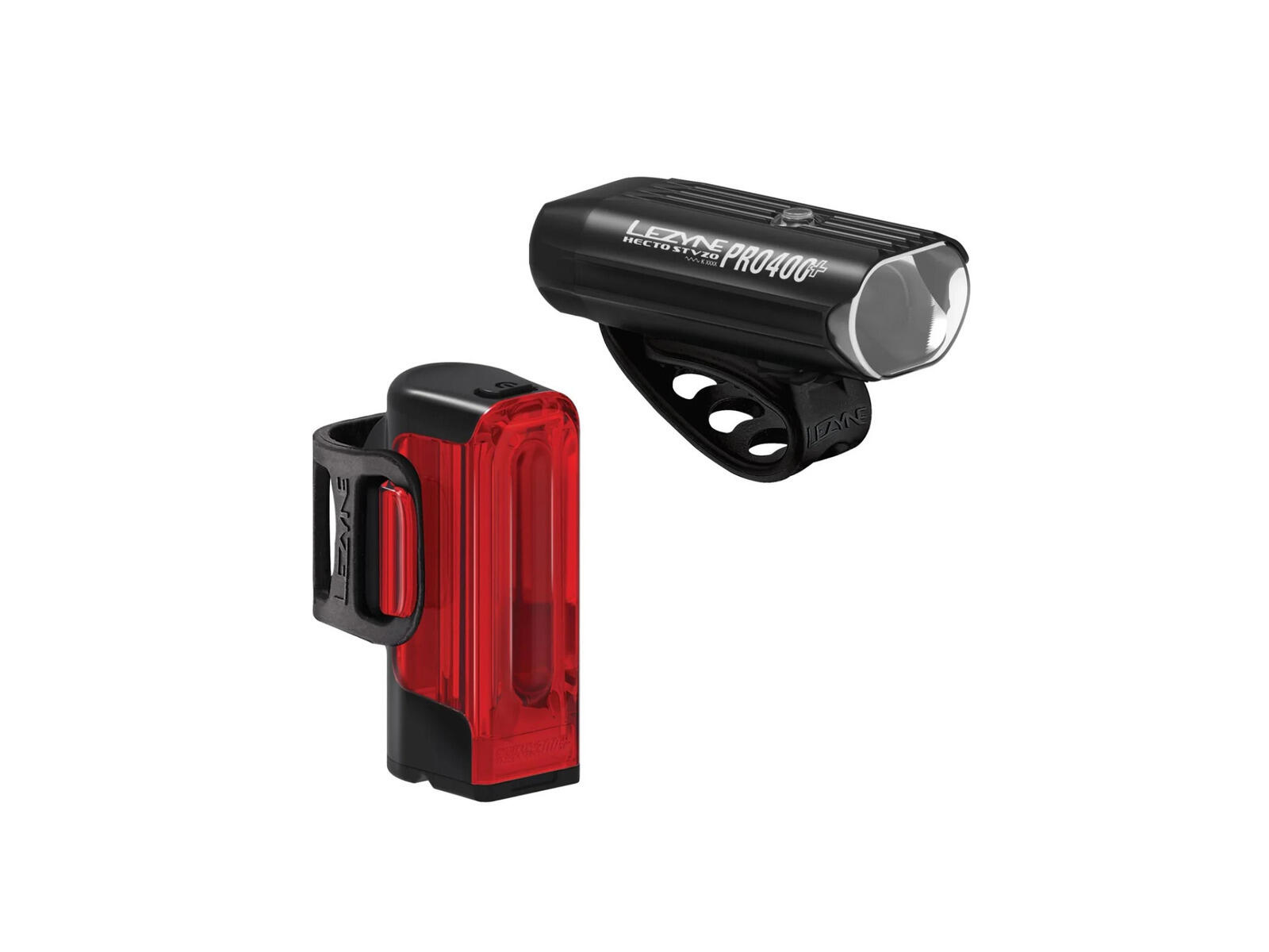 Lezyne Hecto Drive Pro 400 + Strip Drive+ STVZO czarny.