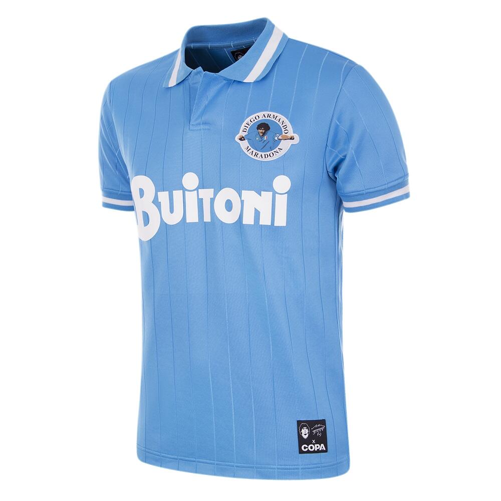 Camiseta Retro de Futebol Maradona x COPA Napoli 1986-87