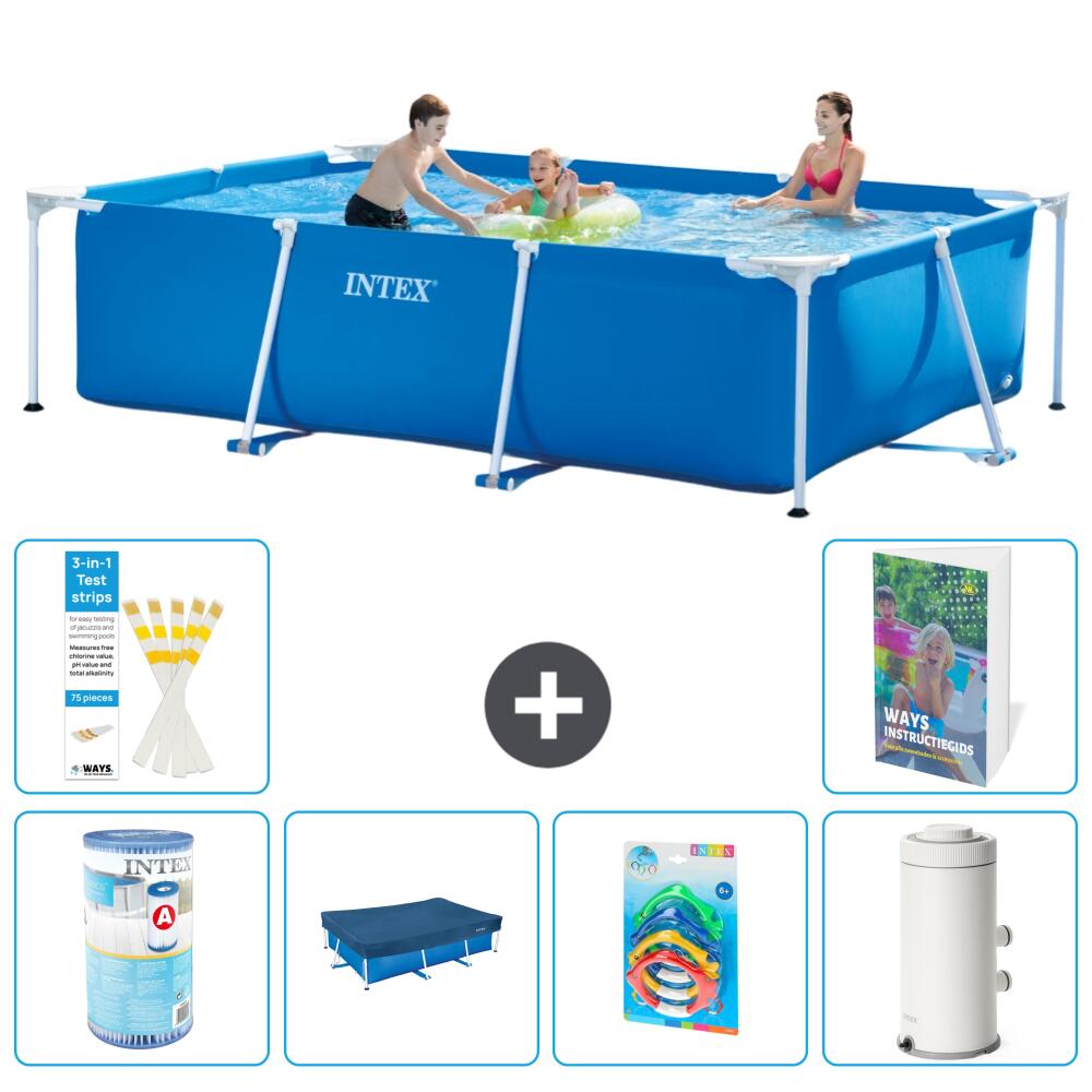 INTEX Basen ze stelażem Prostokątny - 300x200x75 cm - 7-częściowy S126