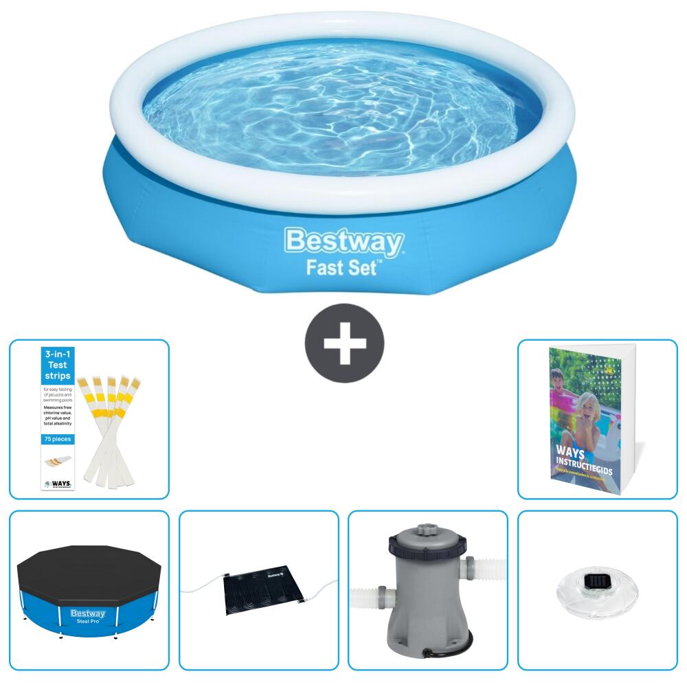 BESTWAY Basen Fast Set Okrągły - 305x66 cm - 7-częściowy S154