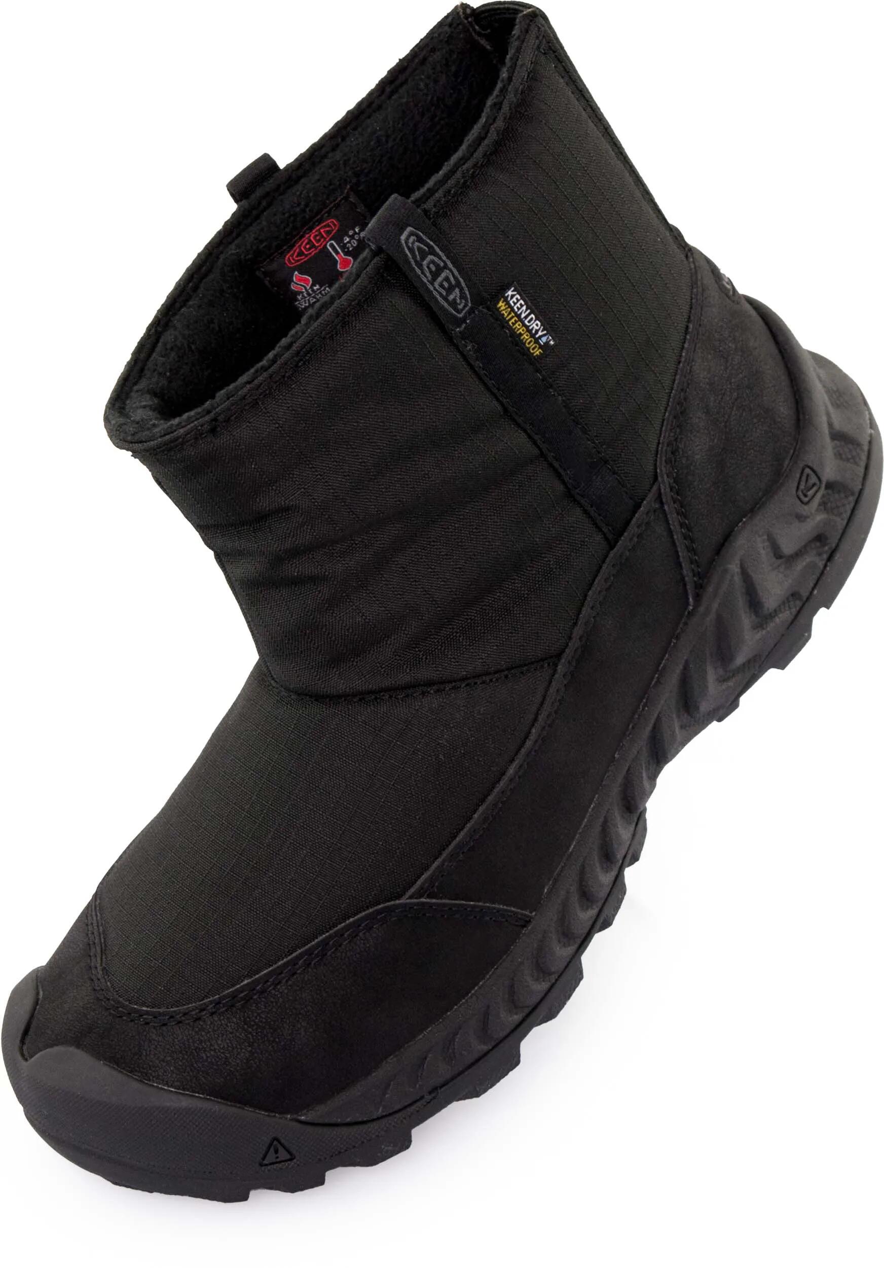 Damskie Buty Zimowe Keen Wmns Hood Nxis Pull On Wp Czarno-czarne Czarne