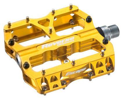 Reverse Pedal Escape Gold - platformowe pedały aluminiowe 100x100 mm
