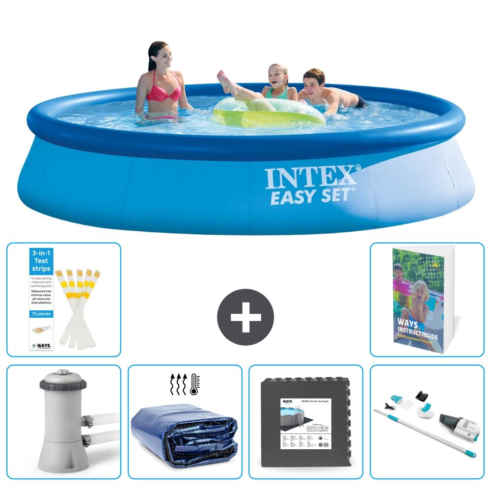 INTEX Basen Easy Set Okrągły - 396x84 cm - 7-częściowy S315
