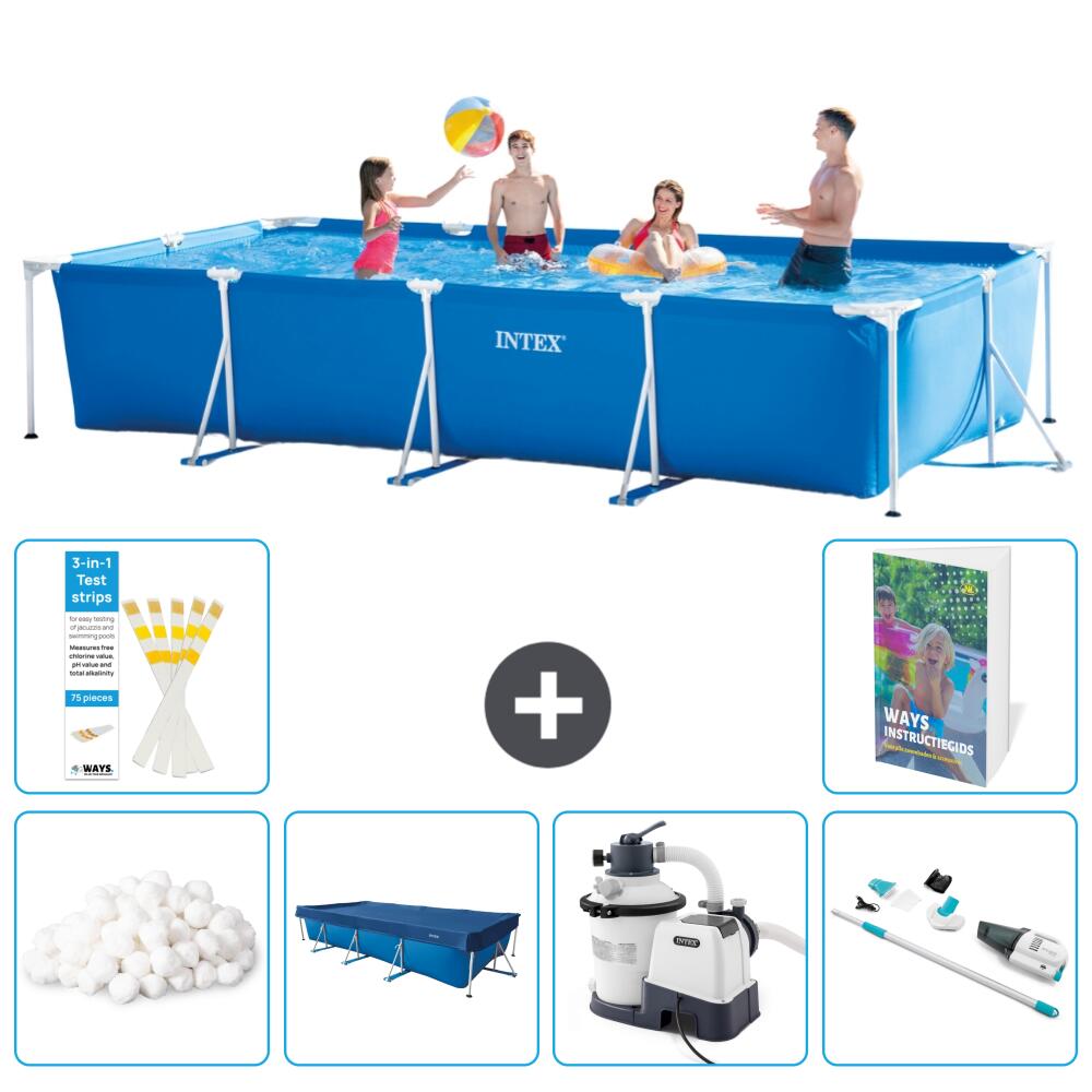 INTEX Basen ze stelażem Prostokątny - 450x220x84 cm - 7-częściowy S169