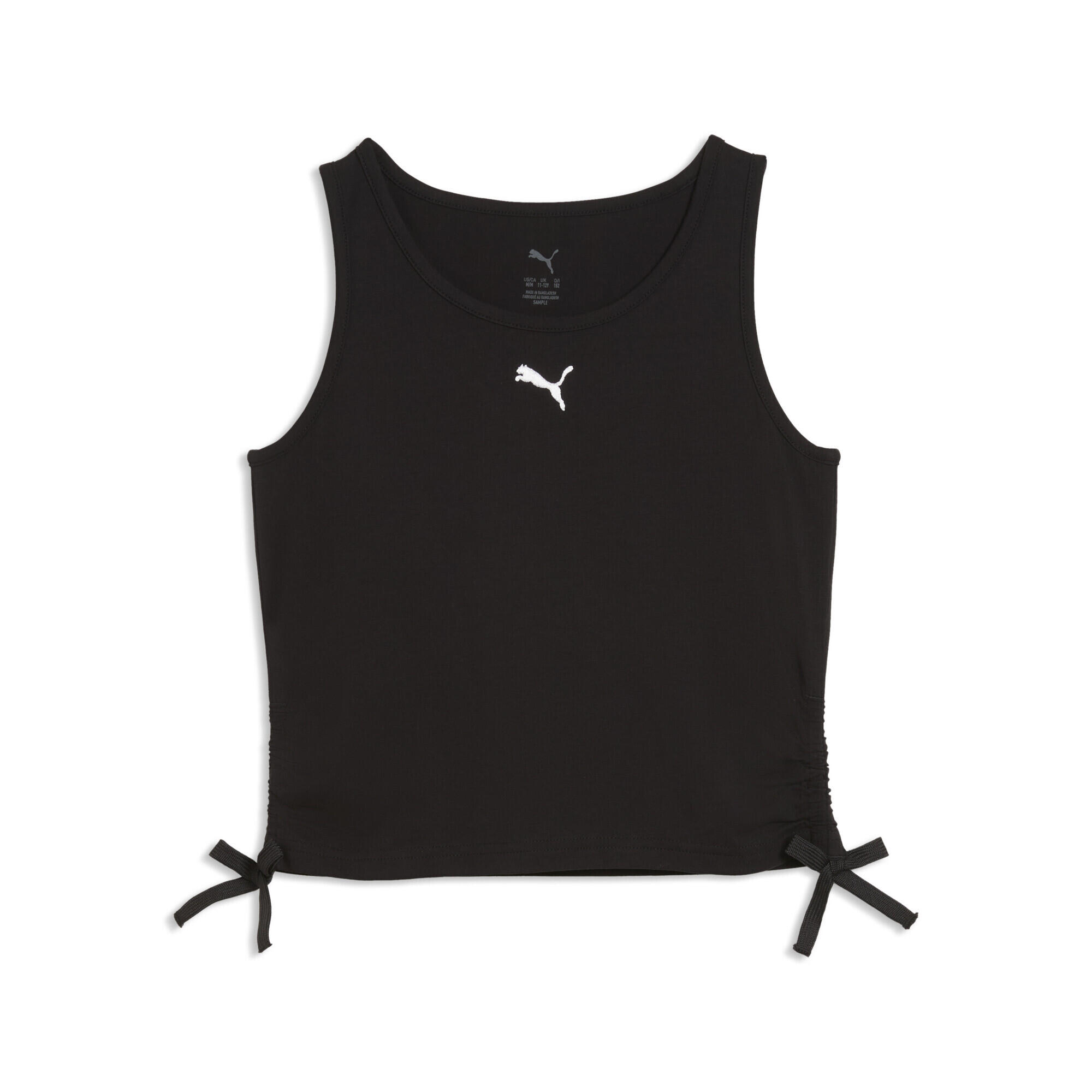 Młodzieżowy wąski top bez rękawów Essentials z wiązaniem PUMA