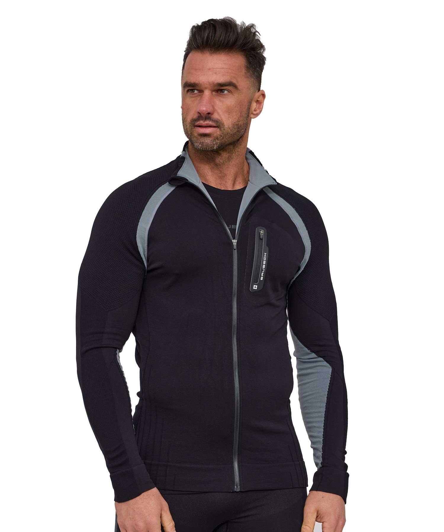 Bluza dresowa termoaktywna rozpinana męska Brubeck ACTIVE PRO