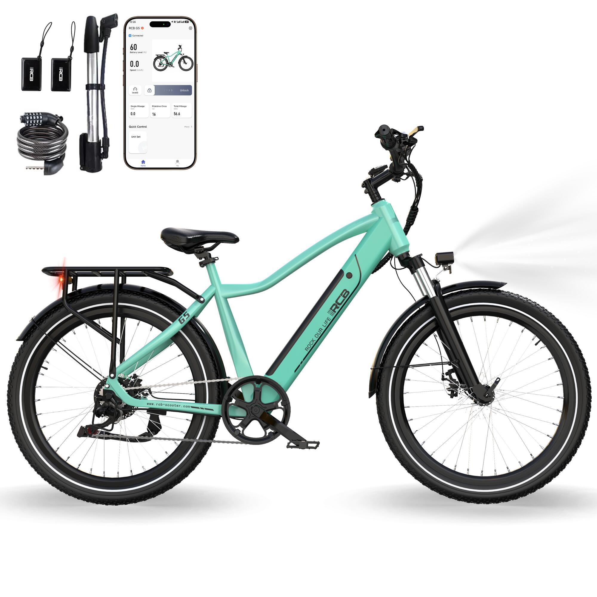 Rower Elektryczny dla Dorosłych 27 5 E-Bike APP&NFC RCB-G5