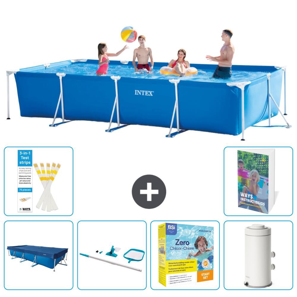 INTEX Basen ze stelażem Prostokątny - 450x220x84 cm - 7-częściowy S91