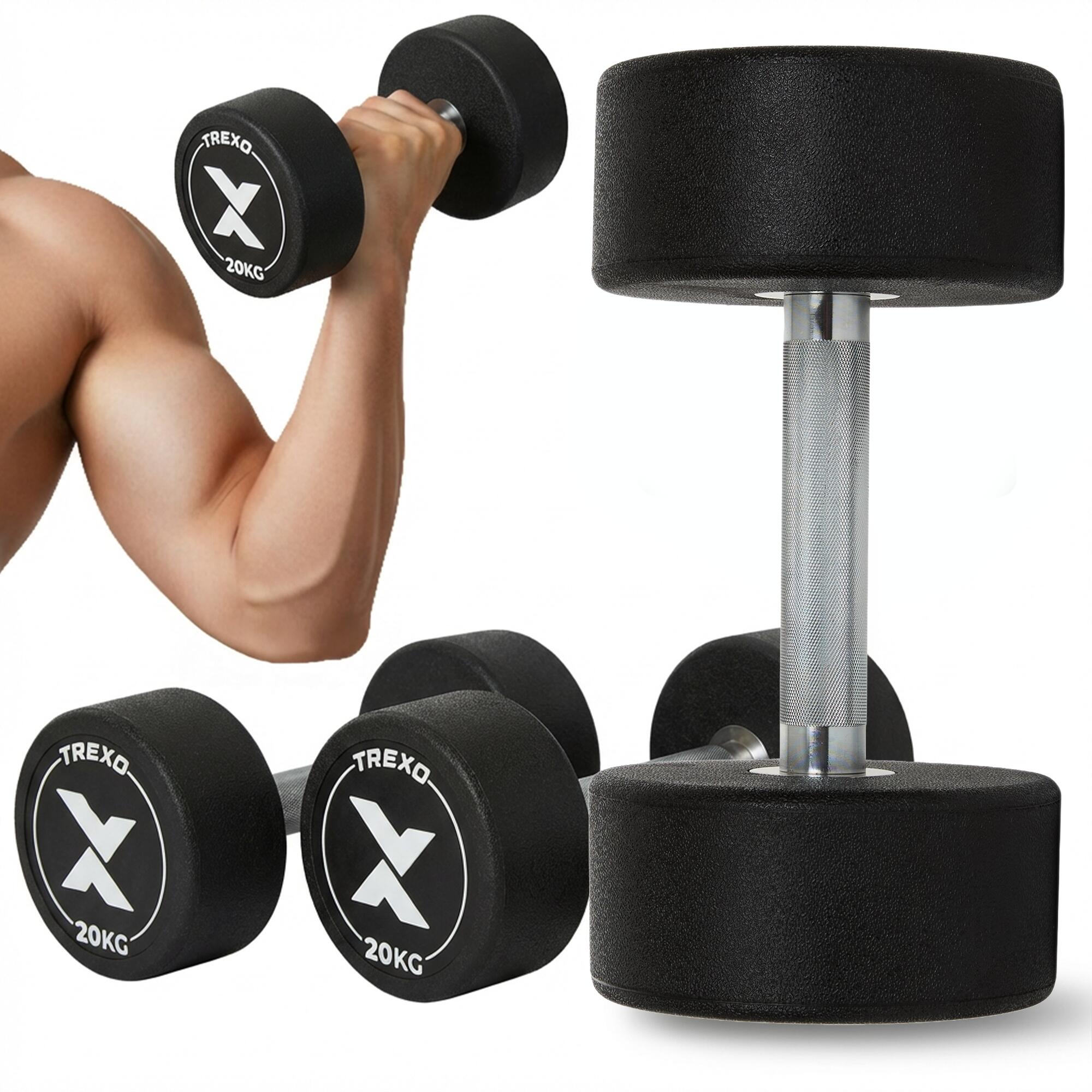 Hantel żeliwny gumowany XTREXO Pro