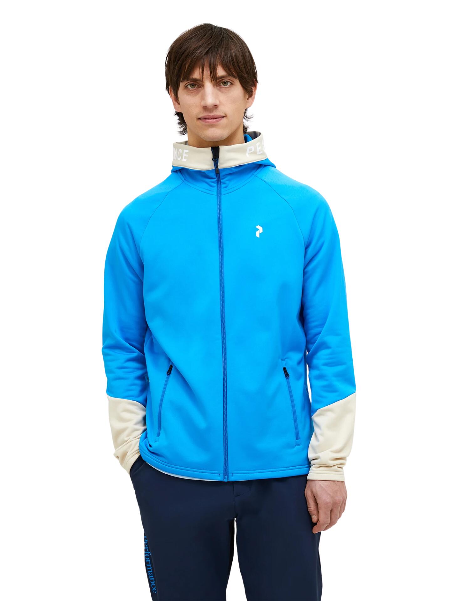 Bluza Peak Performance męska Rider Zip Hood niebieska - XXL